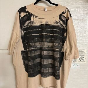 Vest Beige and Black Top